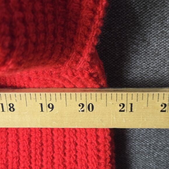 Tuckernuck M Red Caswell Fringe Mockneck Wool Blend Sweater - Picture 7 of 8
